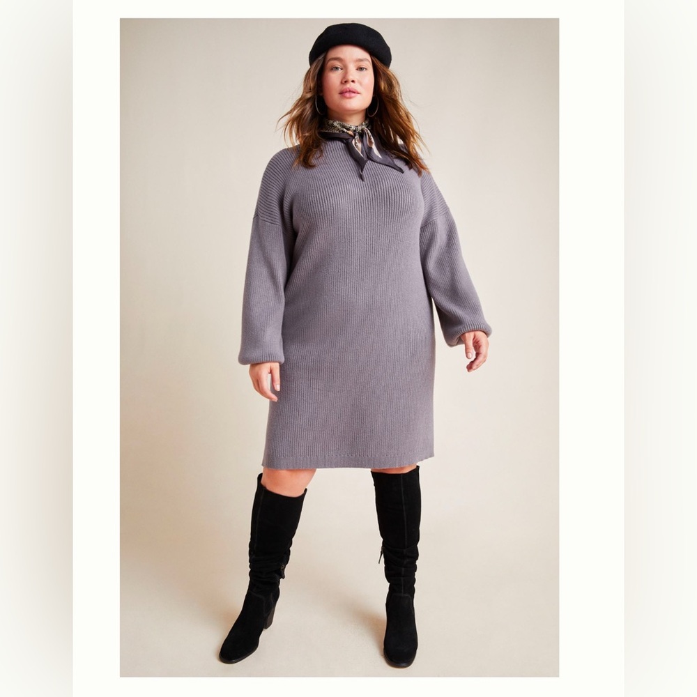 Anthropologie Alder Mock Neck Sweater Dress